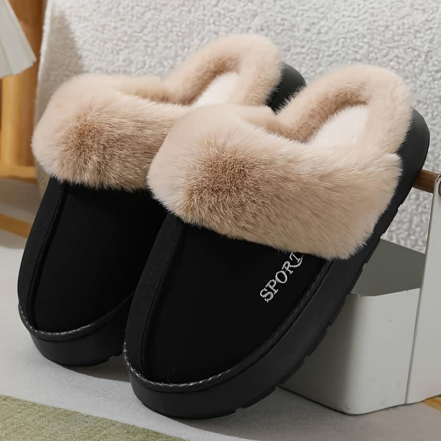 

Cozy Plush-Lined Slippers - Warm, Non-Slip EVA Sole for Indoor Comfort | Perfect for Fall & Winter 44-45 чорний