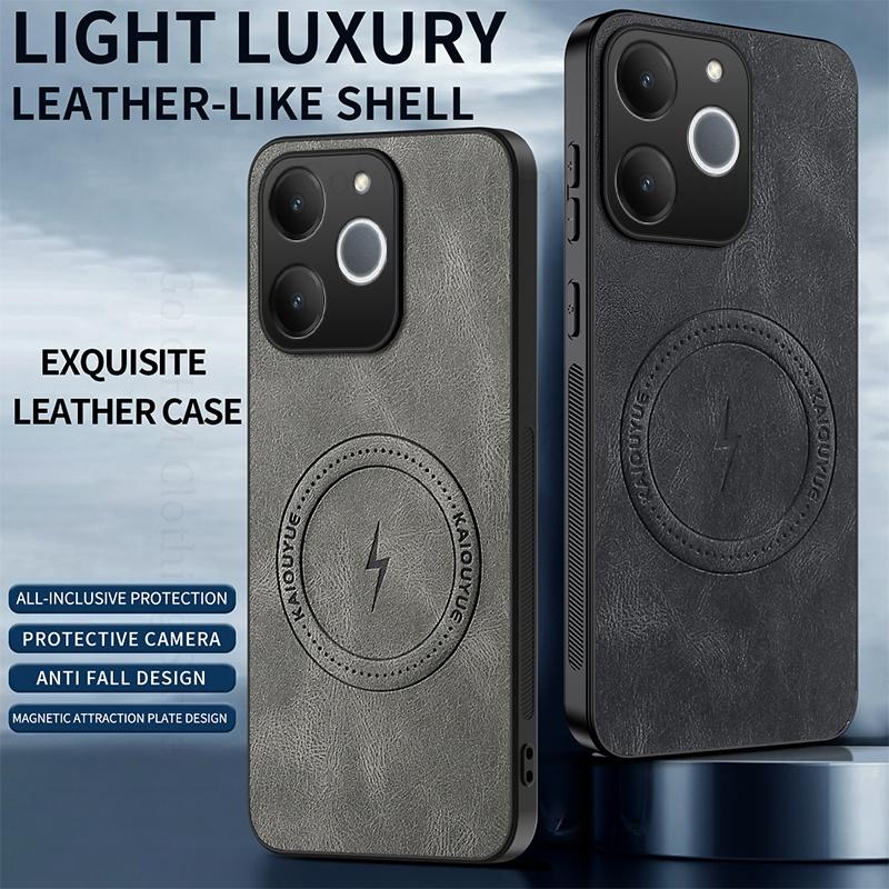 Skin Feel Leather Soft Silicone Shockproof Case For OPPO Realme Note 70T For Magsafe Wireless Charging Cover For Realme Narzo 80 Lite 4G Phone Cover