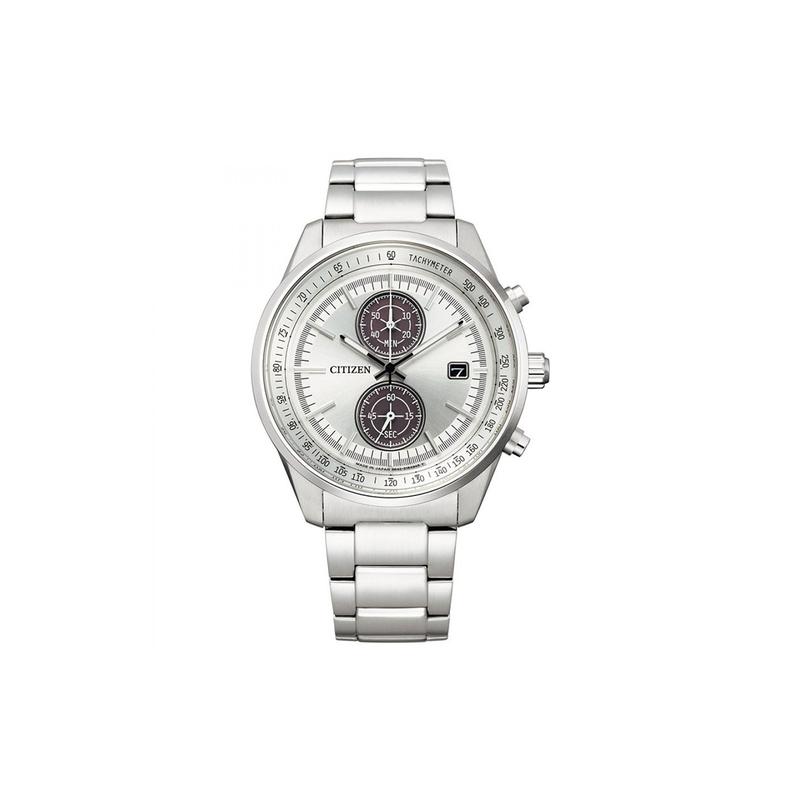 

CITIZEN 100 meters waterproof solar Quartz Steel Strap men s watch silver dial CA7030-97A синій
