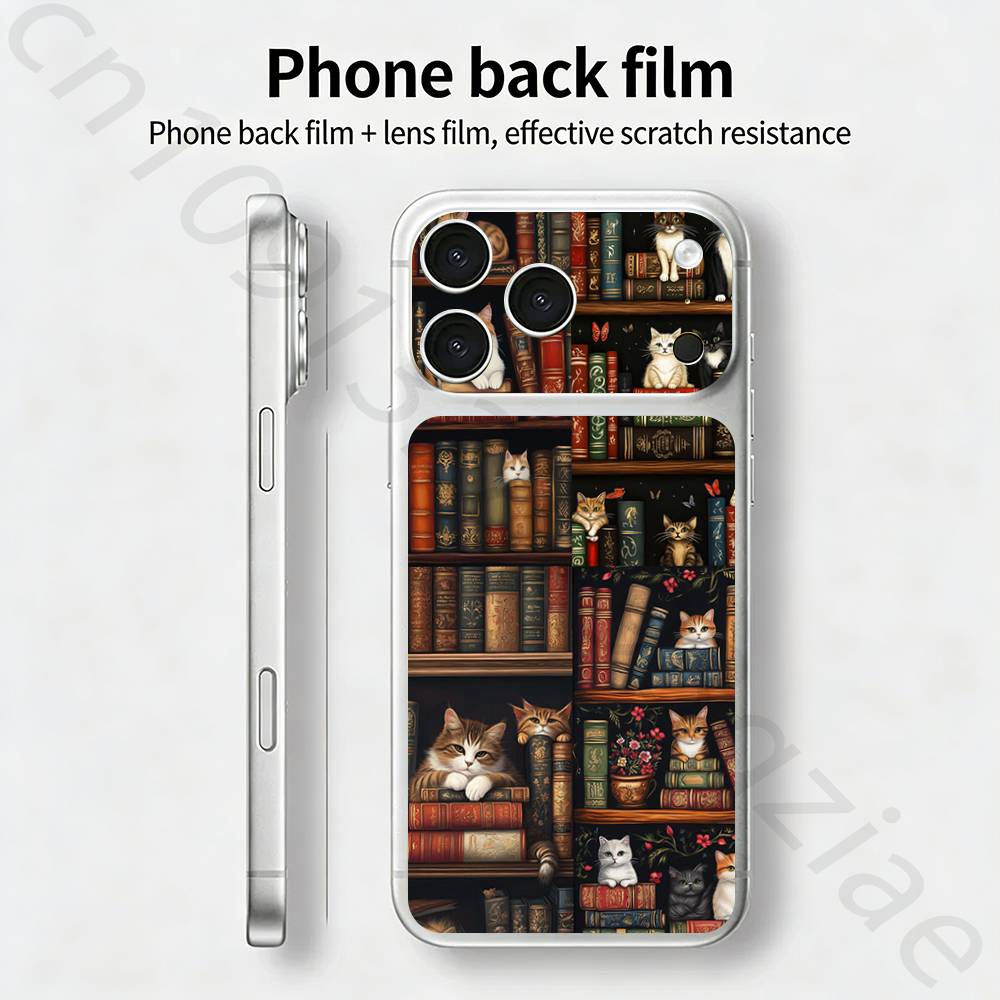 Creative Bookshelf TICKET Decal Skin Wrap for iPhone 17 Pro/Pro max Protective Film for Back, Frame, Camera