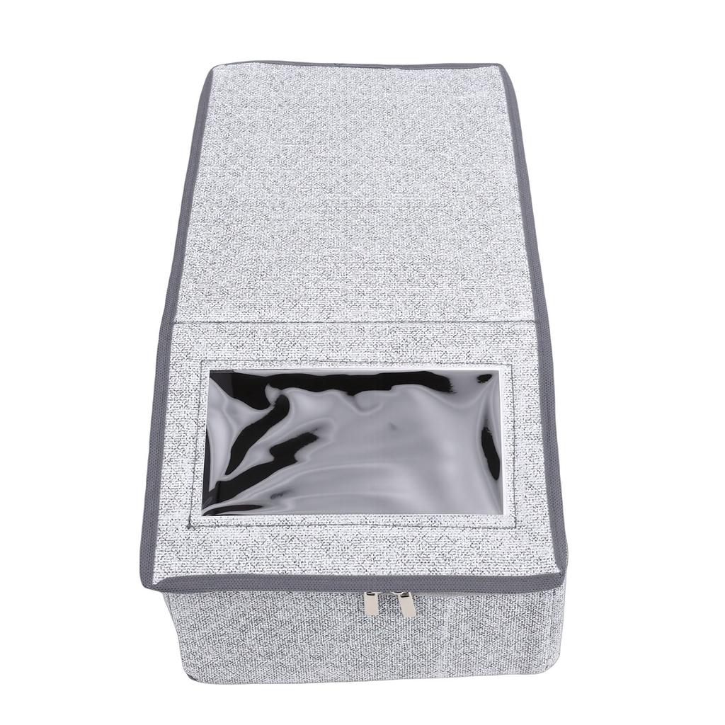 Hat Organizer for Baseball Caps Fabric Stackable Foldable Hat Storage Box Hold Up to 15 Caps with Zipper Clear Window