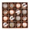16pcs Shatterproof Electroplated Hanging Balls Champagne Xmas Tree Pendants  Wedding Party