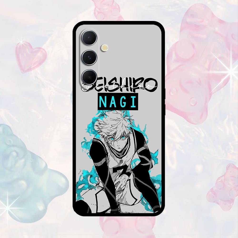 

AAA B-BLUE LOCKS S-Seishiro Nagi Чехол для телефона Samsung S25,S24,S21,S22,S23,S30,Ultra,S20,Plus,Fe,Note,10,9,5G Черный Чехол Samsung S20ULTRA5G