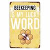 Vintage Bee Kind Funny Poster Honeybee Happy Retro Metal Sign Home Outdoor Wall BeeKeeper Slogans Art Tin Plate Decoration