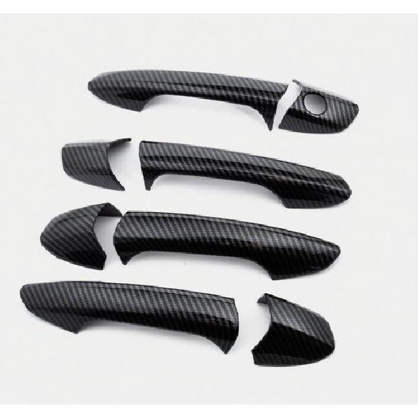 For Mercedes B C E M GLA CLA Class LHD Carbon Fiber Door Handle Cover Strip Trim