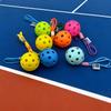 Kreativ Pickleball Ketsjer Metal Nøglering Farverig Hul Golfbold Nøgleringe Dink Bold Fans Fest Gavepose Vedhæng