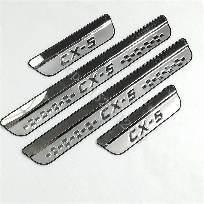 Voor Mazda CX-5 CX 5 CX5 2017~2024 Deurdrempelbeschermer Roestvrij Staal Schrapbord Deurdrempels Pedaalbeschermer Autohoes Auto-accessoires