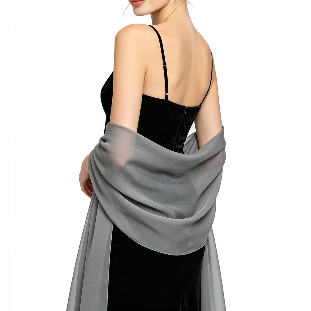 Damen-Abendschal Leichter durchsichtiger Wickelschal für formelle Party Hochzeit Abschlussball Accessoire Elegantes Design Weicher Stoff