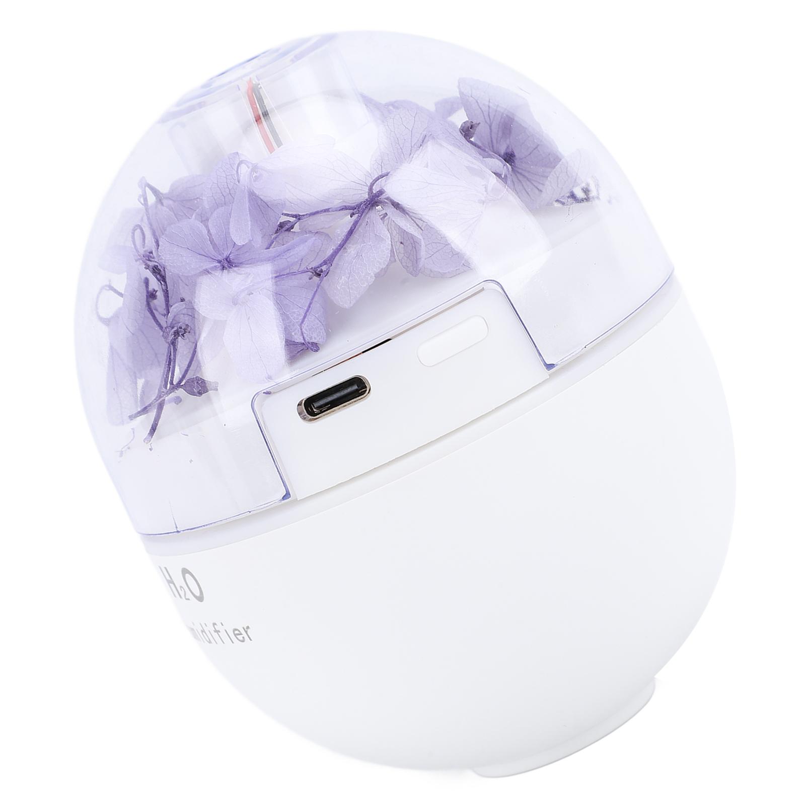 

Preserved Flower USB Humidifier with 2 Mist Mode 120ml Water Essential Oil Diffuser Night Light Quiet Auto Shut Off for Bedroom Car
