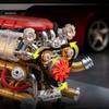 DIY V8 Engine Model Building Kit | Metal-Like Finish | Working Gear Drive | STEM Educational Toy | Desktop Decor Gift