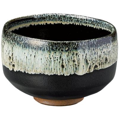 Matcha x Satsuma Tenmoku Mino Tillverkad i Japan Ale-net Skål, 11,7 H7,7cm, Stil, Keramik,