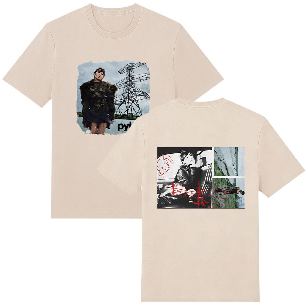 Camiseta de Algodón de Alta Calidad Verano Beabadoobee Pylon La Portada del Álbum Estampado de Dibujos Animados Camisetas Unisex Comodidad Cuello Redondo Manga Corta Tops