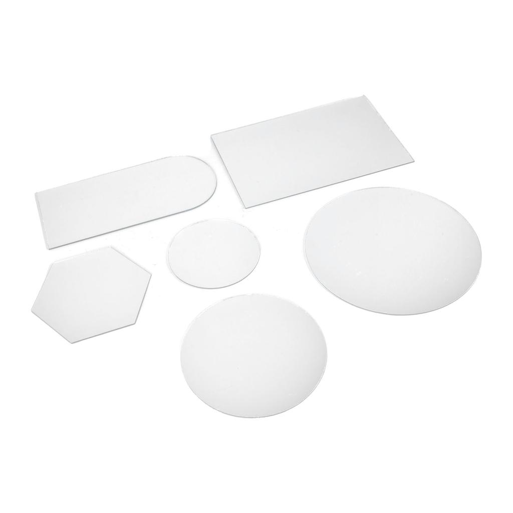 6Pcs Special Shape Mirror Wall Sticker Acrylic Decorative Background Wall Sticker for Home Office