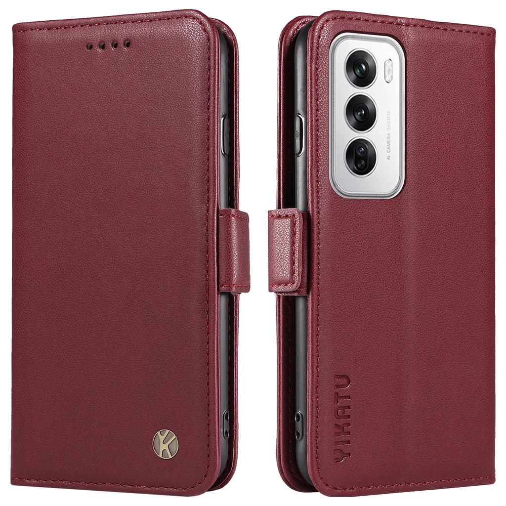 For Oppo Reno12 5G (Global) Case Magnetic Side Clasps Leather Wallet Phone Cover