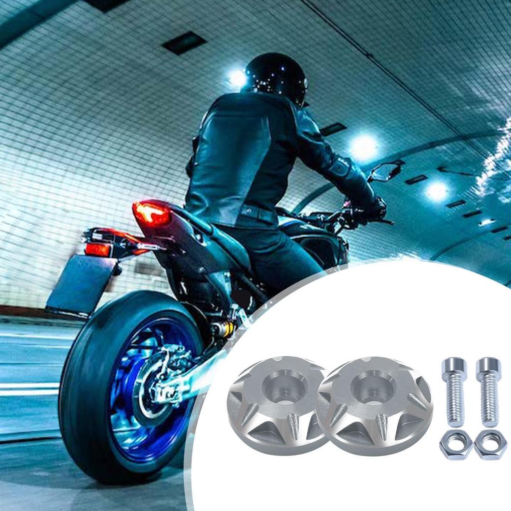 Motorcycle License Plate Bolts - 2 Black License Plate Screws Tag Bolts - A