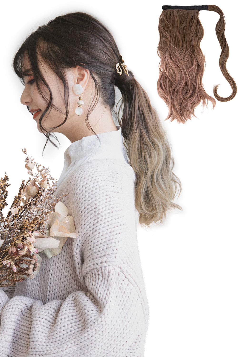 

Brightlara Wig, Ponytail Gradient Extensions, Natural Hairpiece, Ponytail Wig, f094-M30