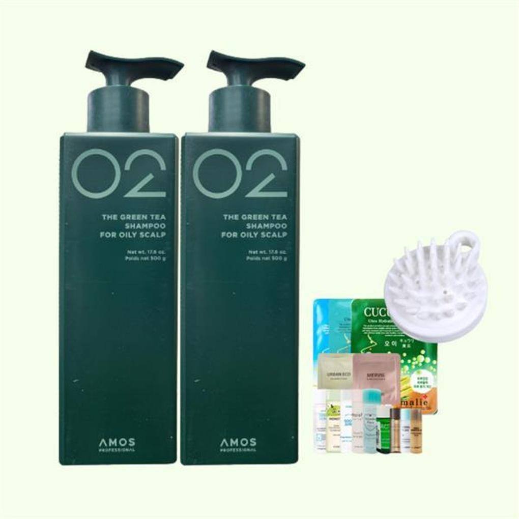 

Amos Green Tea Real Oily Shampoo 500g x 2 + 1 random item