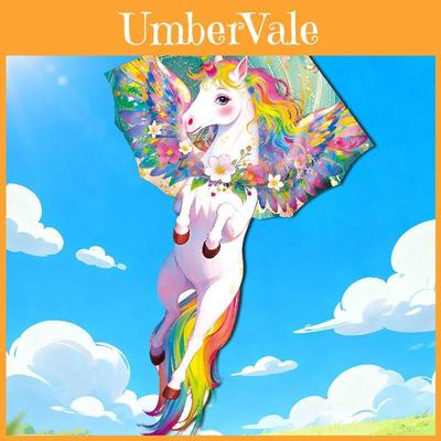 Cometa de Unicornio Para Niños Con Material de Poliéster y Estructura de Fibra de Vidrio Para Jugar al Aire Libre y Regalo