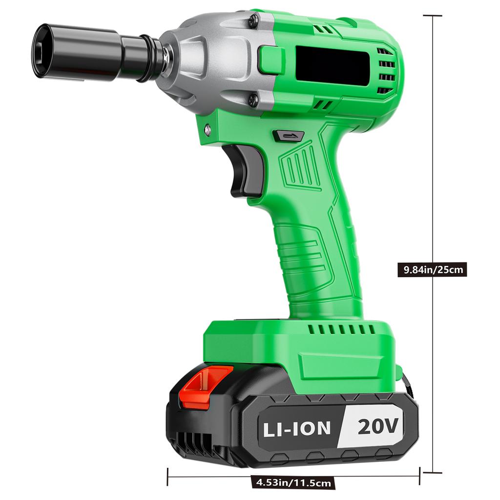 20V Cordless Impact Wrench DIY Grade Electric with 320Nm Max Torque Battery Powered Car Support Local EU Warehouse Drop Shipping