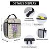 Vintage Lavender Flowers Insulated Lunch Box Reusable Portable Lunch Bag Durable Cooler Bento Tote for Women Work Travel Picnic