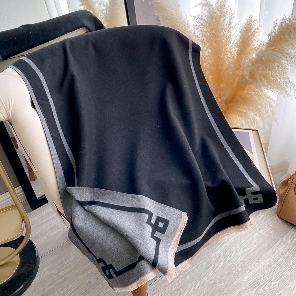 Warm Luxury Cashmere Scarf Women Plain Color Fashion Shawl And Wraps Ladies Blanket Foulard Winter Pashmina Bandana Bufanda