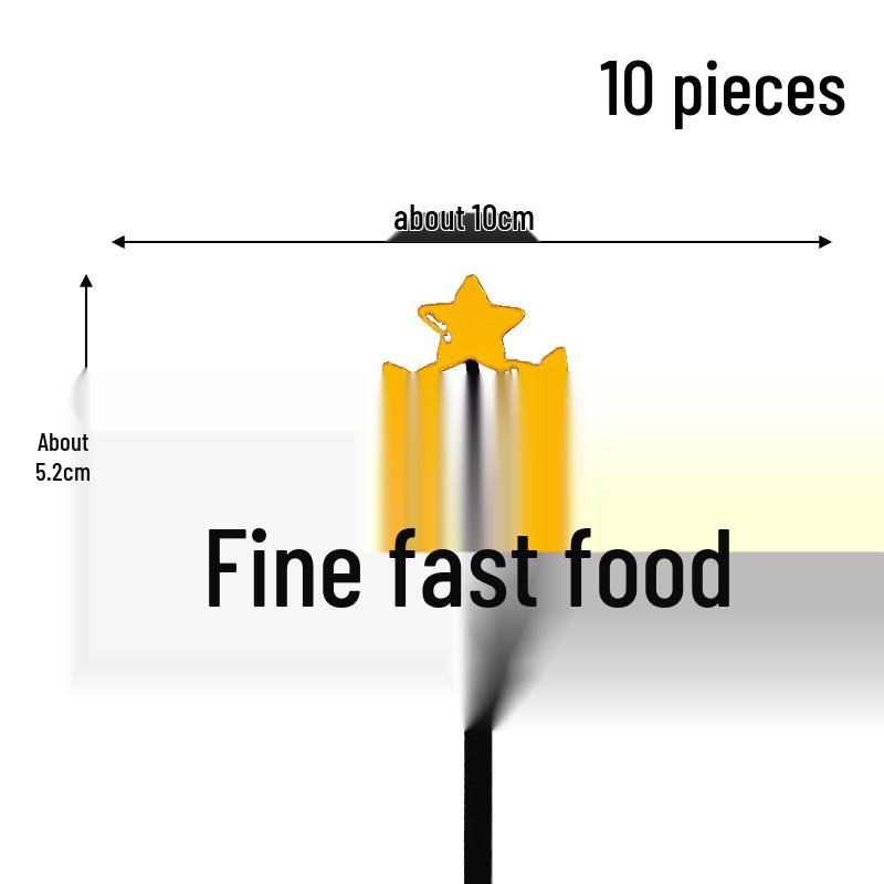 50 Stück Goldene Acryl-Kuchenstecker - Geburtstag, Festival, Muttertagsfeier