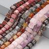 Natural Column Faceted Gemstone Beads 7-10x12-15mm Mixed Color Loose Stone Beads for DIY Jewelry Making Bracelet Necklace