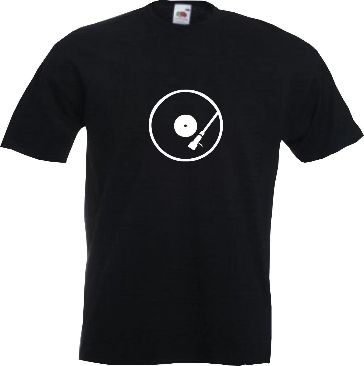 VINYL TURNTABLE - DISCO DJ MOTIF Mens Womens Kids T-Shirt L