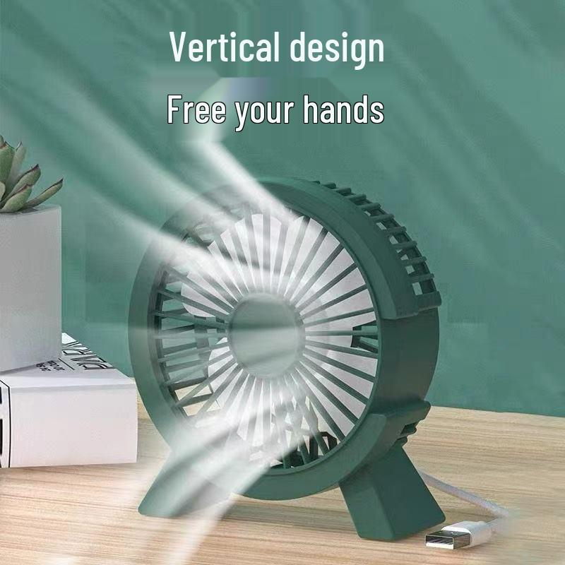 USB Mini Desktop Fan for Office & Dorm Use 12x13cm зелёный