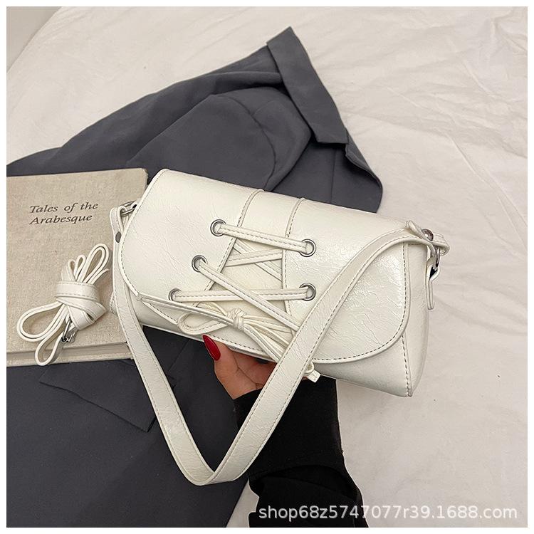 

Niche design bow small bag women s 2025 summer new fashion temperament single shoulder crossbody small square bag commuting білий