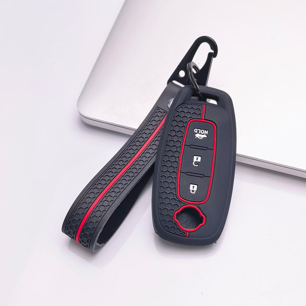 Key Fob Cover for Nissan Altima Sentra Rogue Pathfinder Frontier Murano Kicks Titan with Keychain Anti-Scratch Surface Shockproof Structure