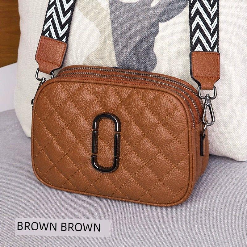 

Classic Style Three-Layer Women s Quilted Shoulder Messenger Bag 25 Brown