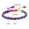 Turkey Eye of Evil Bracelet For Women Lucky Eye Adjustable Braided Rope Chain Bangle Female Handmade Jewelry Accessories