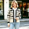 Women's Knit Cardigan with Lapel, Single-Breasted, Long Sleeve, Loose Fit, Casual Winter Coat