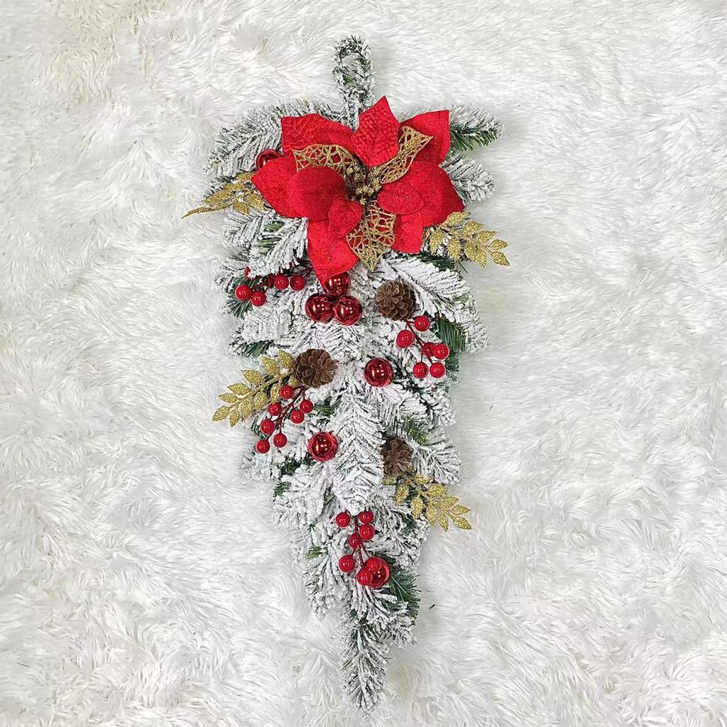 Christmas Swag Holiday Winter Decorations With Pine Cones Berries Swag Decoration For Home Staircase Porch Wall Window Party