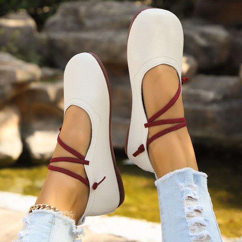 Fashion Women's Square Designer Sandals New Casual Flat Shoes Lightweight Brand Leather Flats Vintage Narrow Band Luxury Shoes