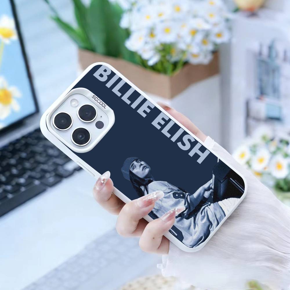 S-Singer B-Billie Eilish  Phone Case For iPhone17, 16,15,14,13,12 Pro Max White Candy Matte Shockproof Cover