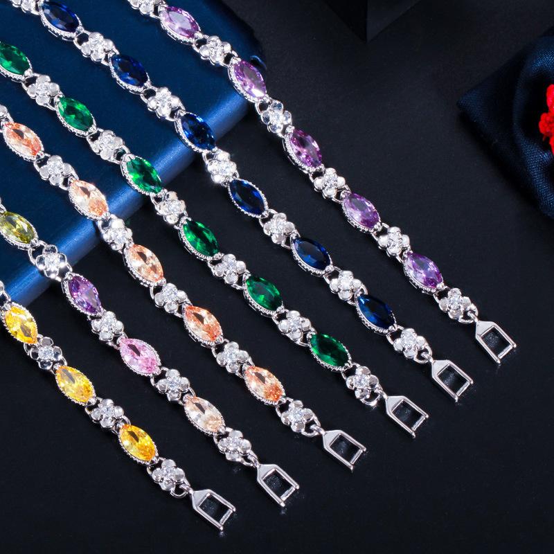 Tmall Farbiger Schatz Eingelegtes Kupfer Vergoldet Zirkon Armband, Citrin Edelstein Handschmuck.