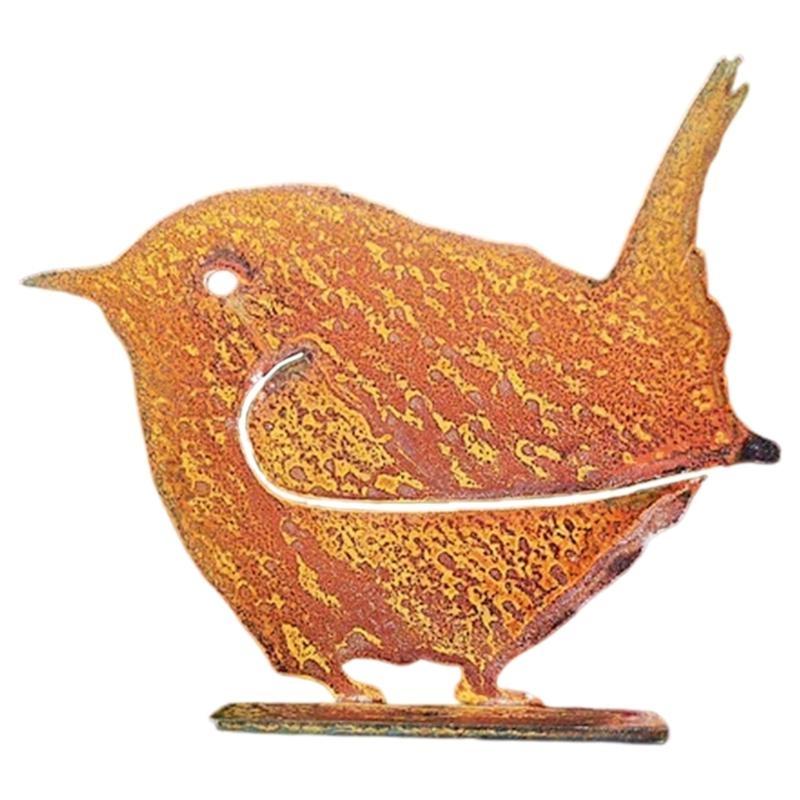 Antique Styles Iron Bird Sculpture Weather Resistant Garden Patios Art Piece