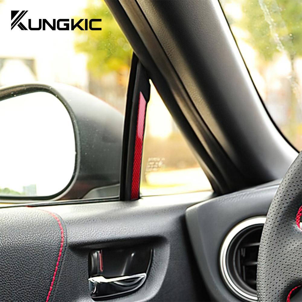 Real Soft Carbon Fiber Sticker For Subaru BRZ Toyota GT86 2012-2016 2017 2018 2019 2020 LHD RHD A-Pillar Interior Accessories