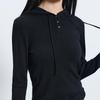Sancai 2025 Autumn Women's Slim Fit Hooded Knit Pullover