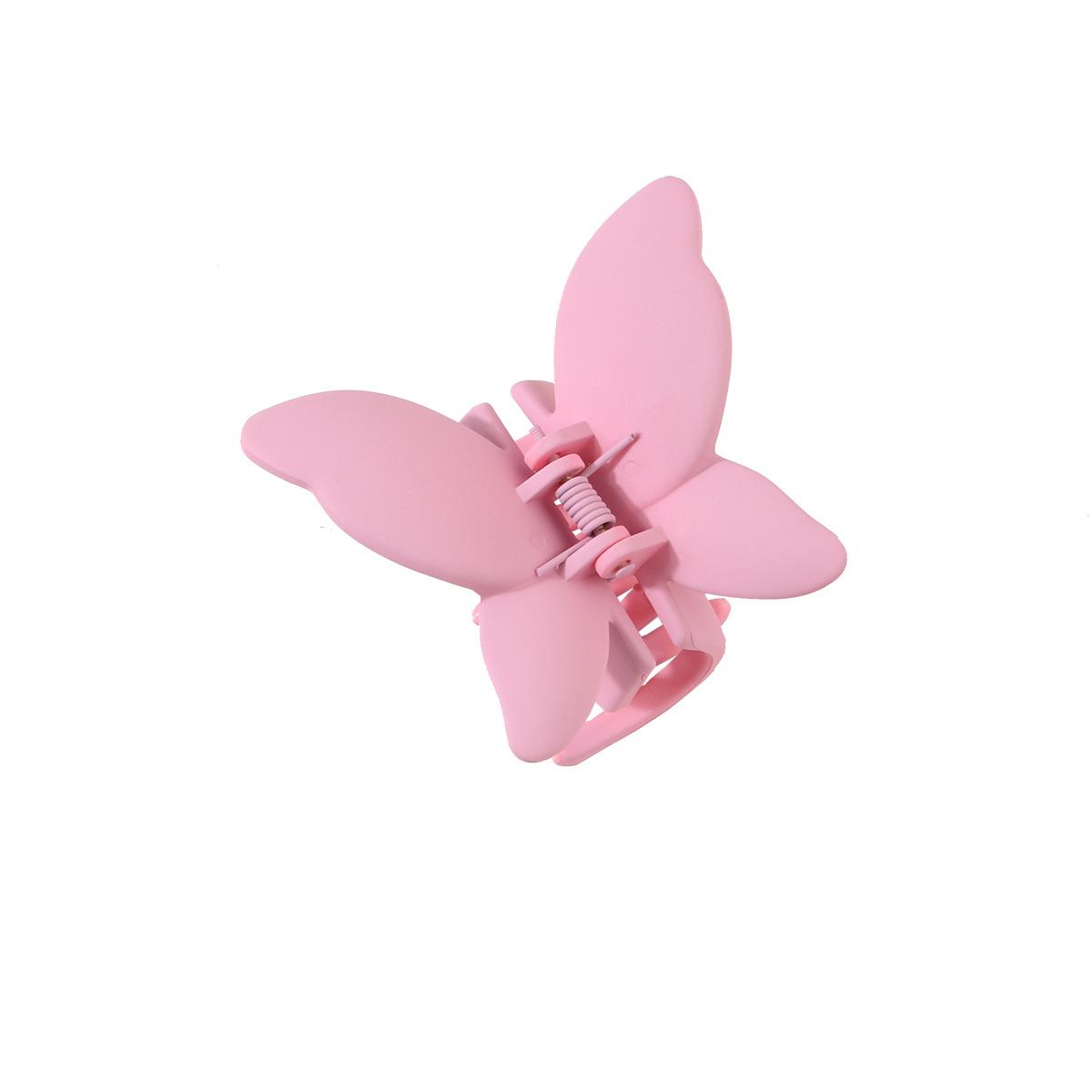 

Зажим-бабочка из АБС-материала, аксессуары для волос с матовым эффектом распылительной краски, персонализированный модный зажим-когти для волос на затылке can be packaged as required розовый