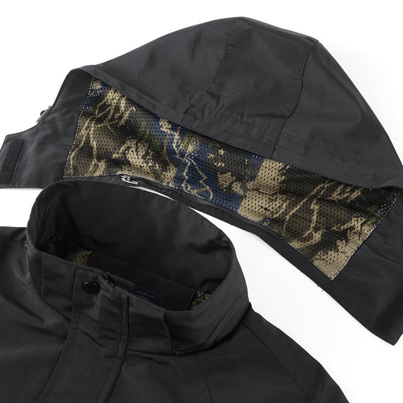 Spring and Autumn Men's Mountain Loose Casual Jacket Functional Outdoor Hooded Outside Long Sleeve Jacket