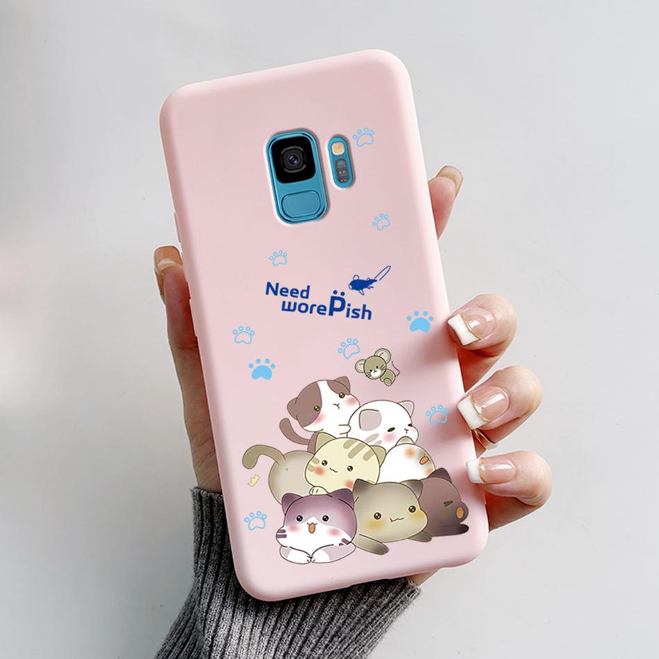 Case For Samsung Galaxy S9 S 9 Plus Phone Cover Cute Cat Cartoon Bear Frog Soft TPU Coque For Samsung S9 Bumper S9+ S9PLUS Funda
