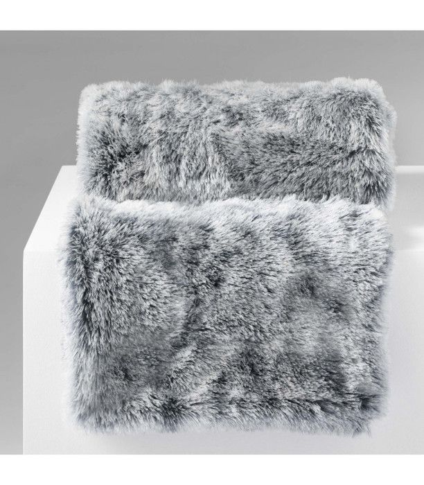Plaid 180 x 220 cm imitation fourrure – Antartic Gris