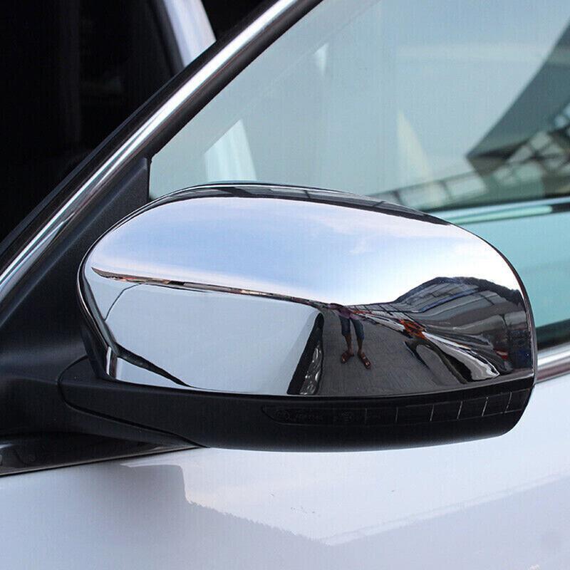 For Jeep Cherokee 2014-2018 Compass 2017- ABS Car Rearview Side Mirror Cover Wing Cap Exterior Door Trim Adhesive Sticker