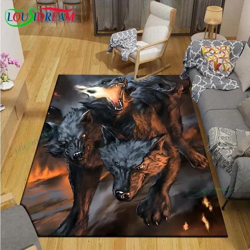 3D Fashion Myth Godman Mythical Beast Printed Carpet Living Room Anti-Skid Area Rug Kids Bedroom Mats Yoga Mat Carpet Decor Gift