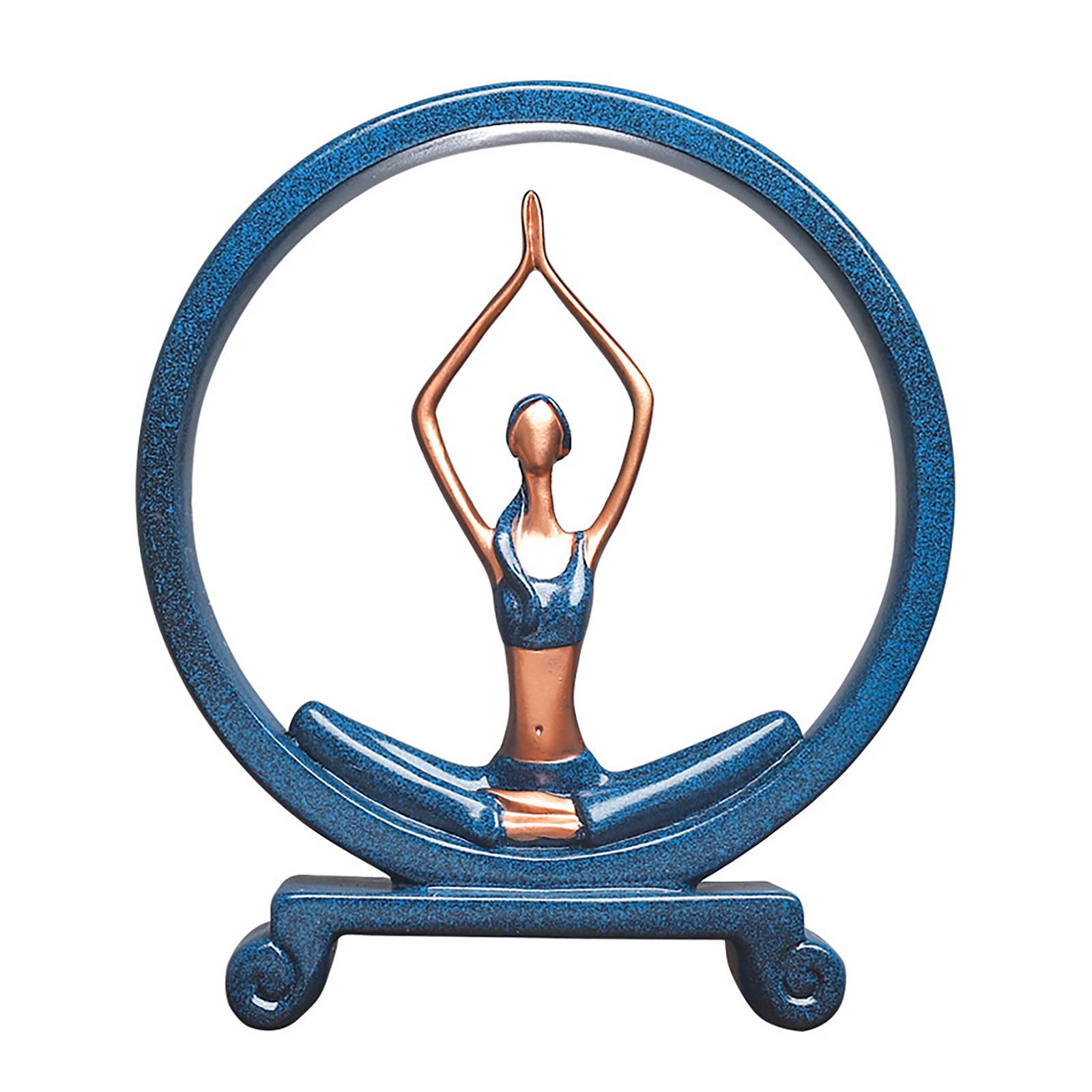 Resin Yoga Girl Desktop Decoration Beautiful Girl Home  Decoration One Size