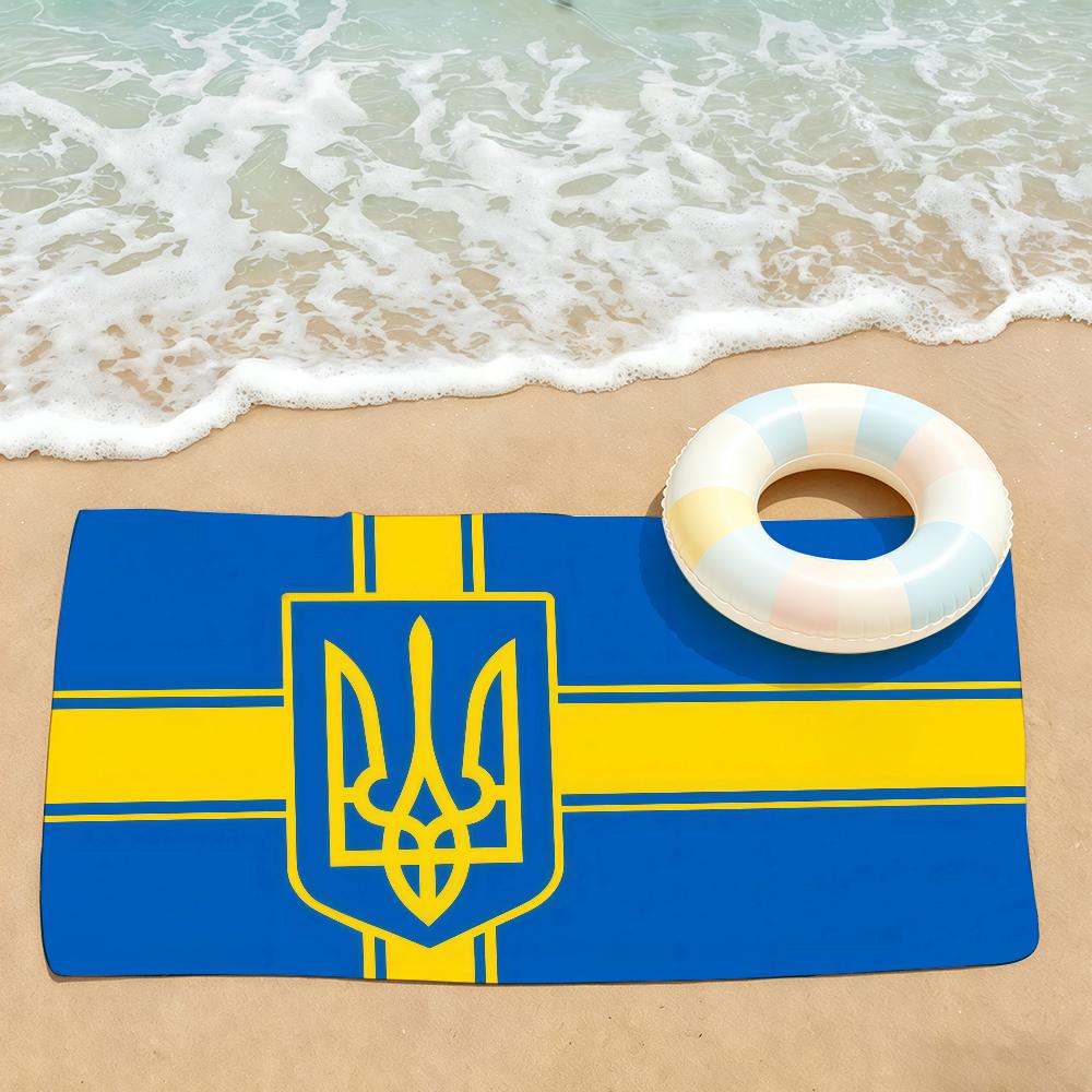 Nation U-Ukraine Flag Towel Drying Bath Towel Applicable To Light Swimming Camping Yoga Beach Out
