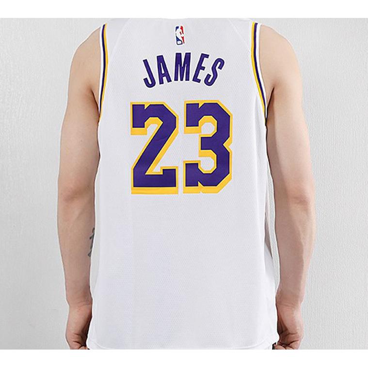 New Nike Nba Los Angeles Lakers LeBron James Association Edition Swingman Jersey AA7101-111